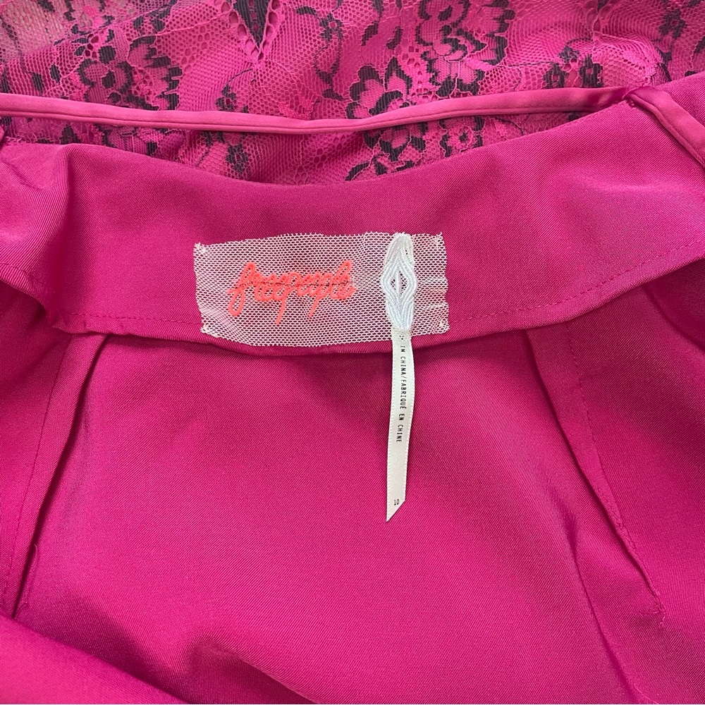 Free People Nothing like this black raspberry lace overlay open back mini dress - Picture 9 of 10